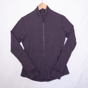 Lululemon Define Jacket Womens 8 Purple Black Currant Full Zip Athletic Yoga